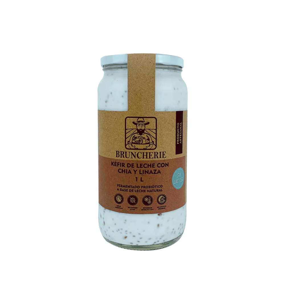 KEFIR DE LECHE CHIA Y LINAZA BRUNCHERIE 1L