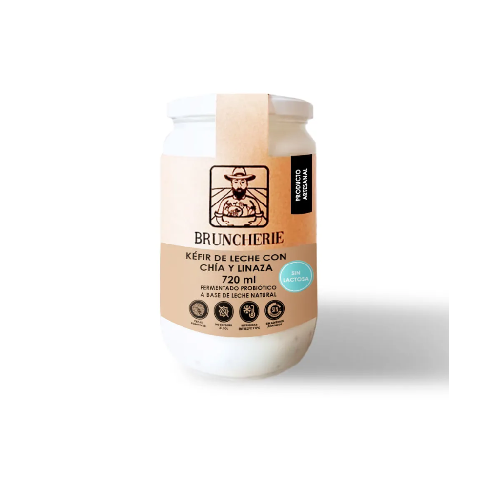 KEFIR DE LECHE CHIA Y LINAZA BRUNCHERIE 720ML
