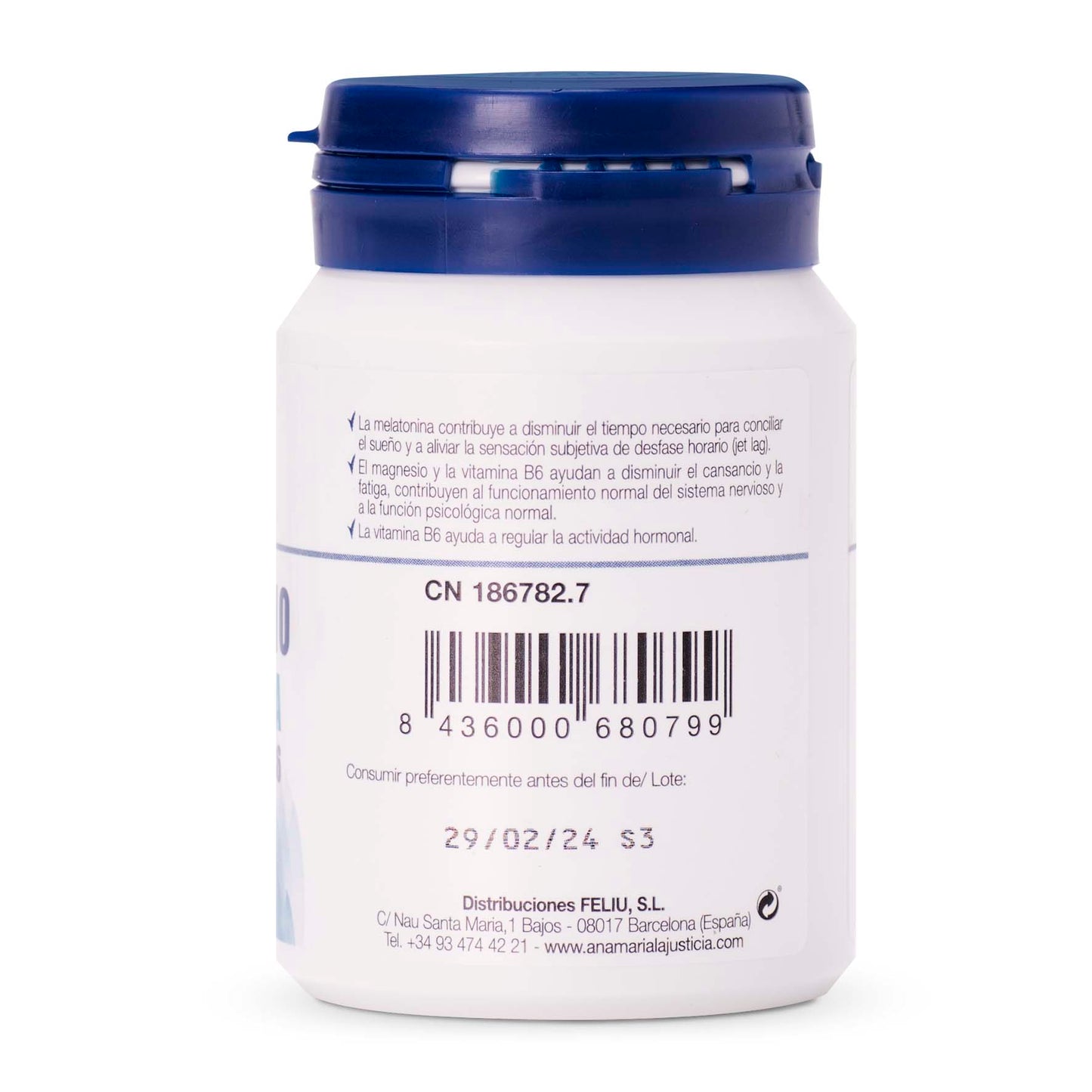 TRIPTOFANO CON MELATOMINA + MAGNESIO + VITAMINA B6 60 COMPRIMIDOS ANA MARIA LA JUSTICIA