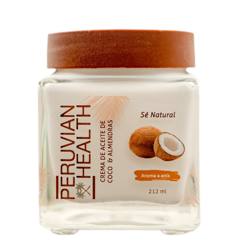 CREMA DE ACEITE DE COCO ALMENDRA 212 ML - PERUVIAN HEALTH