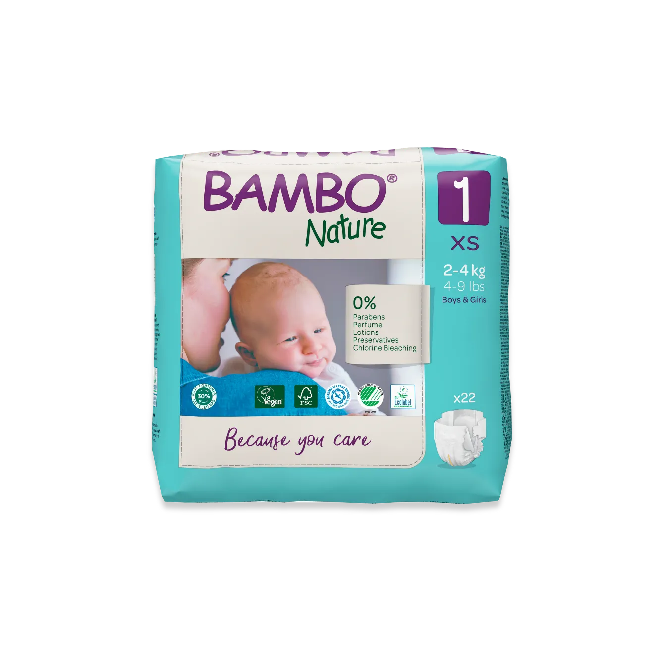 PAÑAL ECOLÓGICO T1 RN BAMBO NATURE