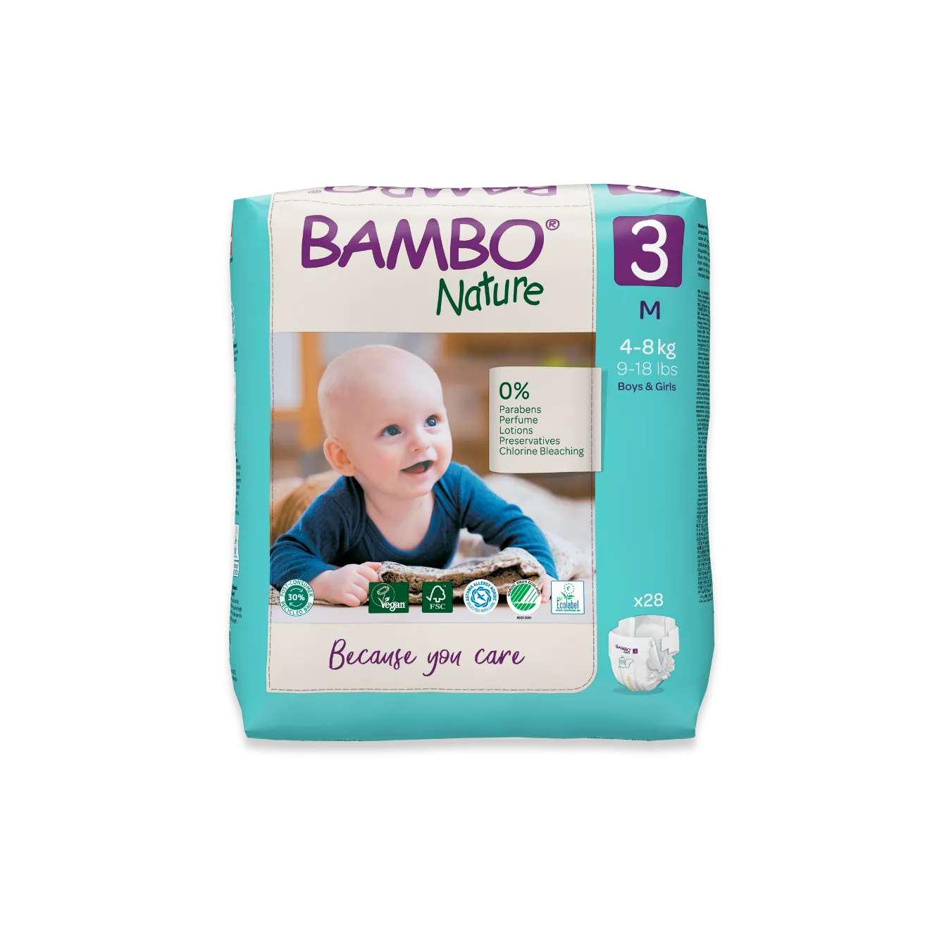 PAÑAL ECOLÓGICO T3 M BAMBO NATURE