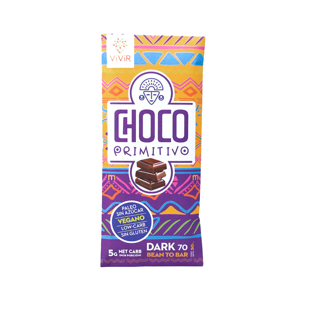 CHOCO PRIMITIVO KETO 70% -  VIVIR