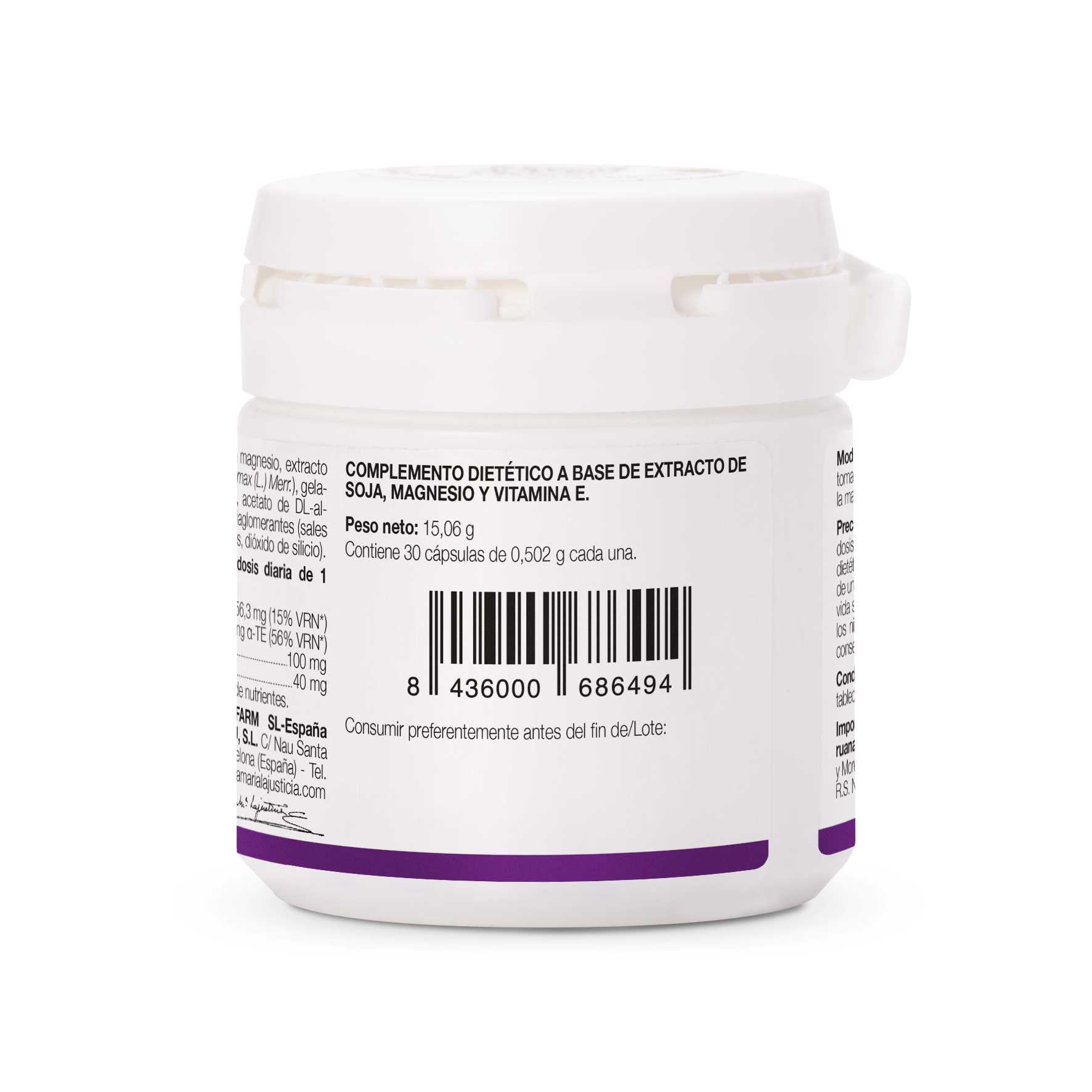 ISOFLAVONAS CON MAGNESIO + VITAMINA E 30 COMPRIMIDOS ANA MARIA LA JUSTICIA