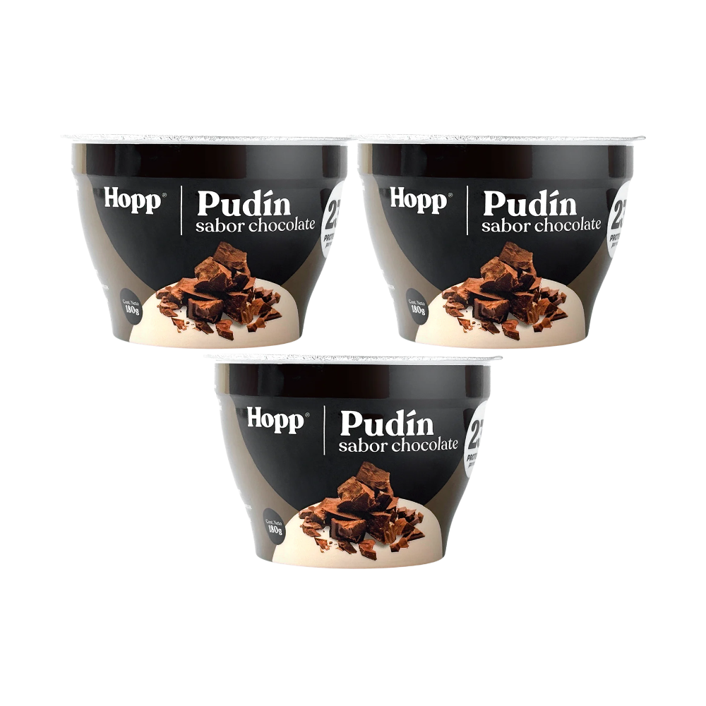 PACK X3 PUDÍN DE CHOCOLATE -HOPP