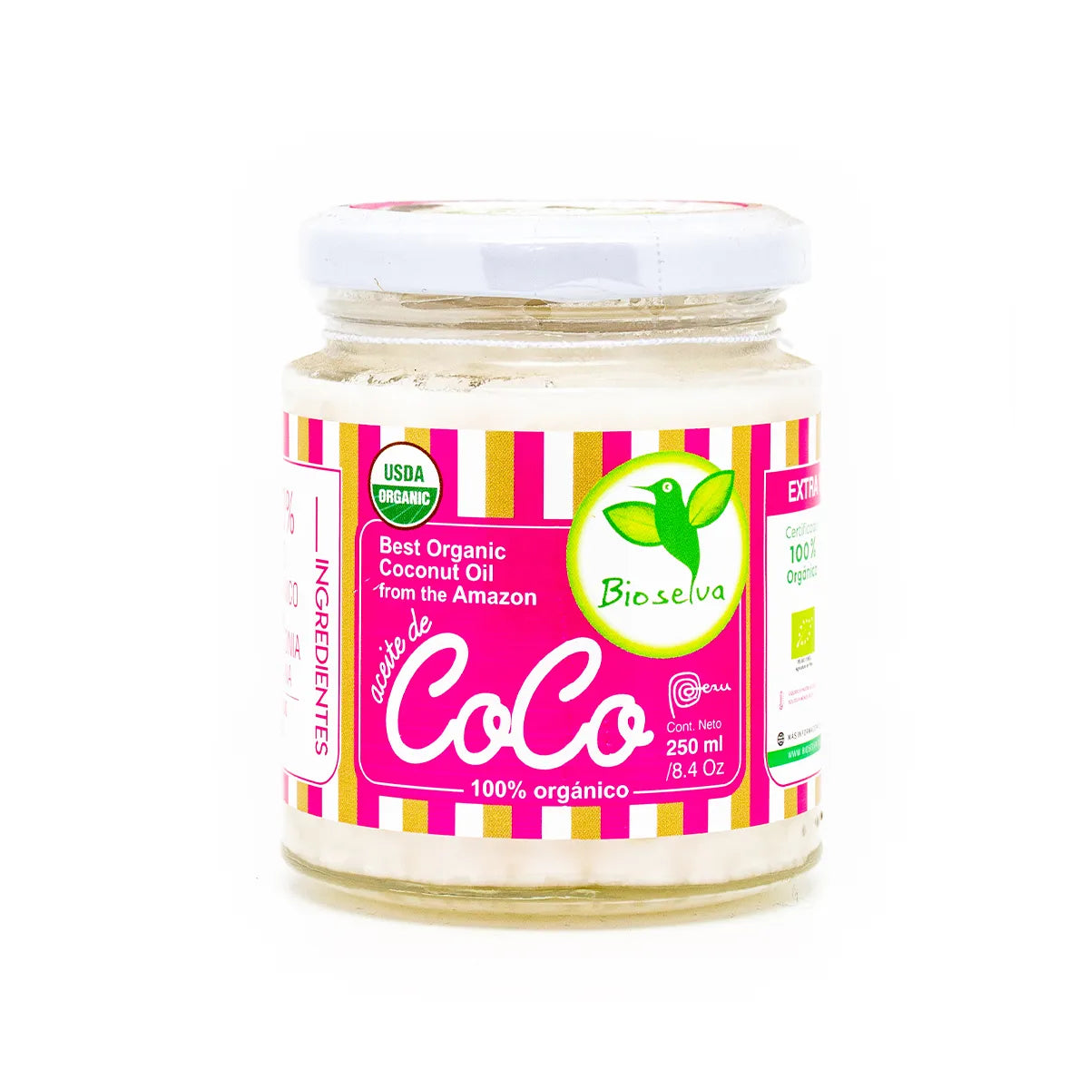 ACEITE DE COCO EXTRA VIRGEN ORGANICO 250GR BIOSELVA