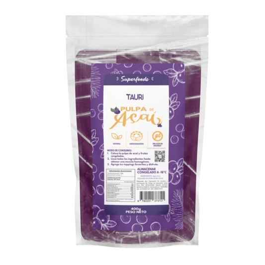 PULPA DE ACAI CONGELADA 400 GR - TAURI