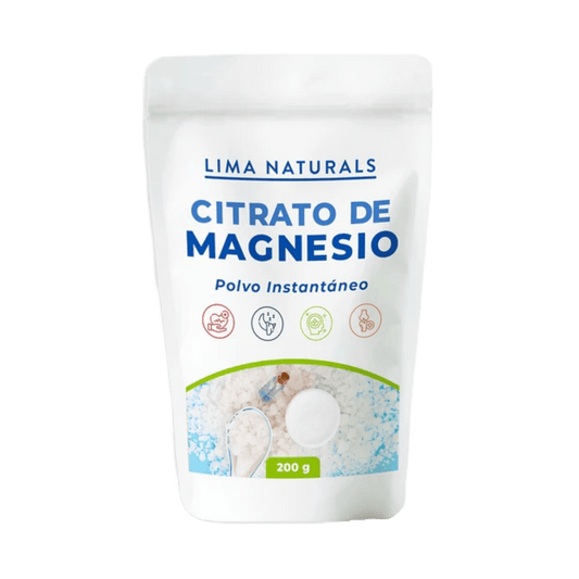 CITRATO DE MAGNESIO POLVO INSTANTANEO 100% NATURAL 200 GR - LIMA NATURALS