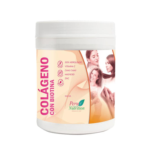 COLAGENO CON BIOTINA EN POTE 500 GR - PERU NUTRITION
