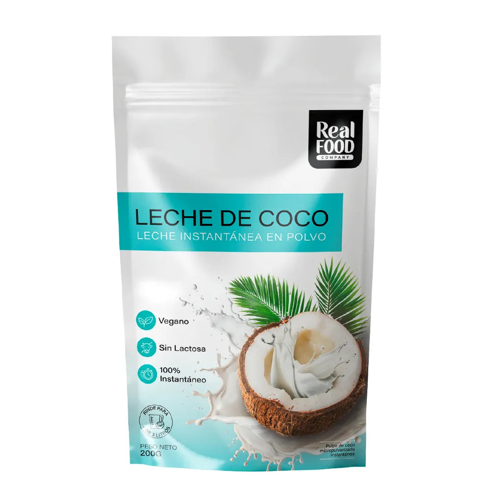 LECHE DE COCO EN POLVO 200GR REAL FOOD
