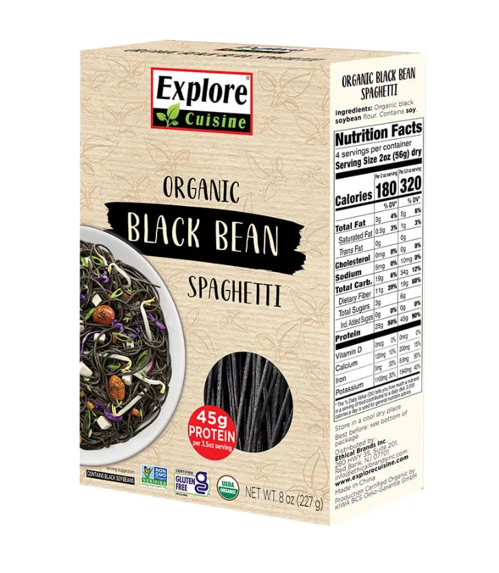 SPAGHETTI ORGANIC BLACK BEAN 227 GR - POWER NATURE