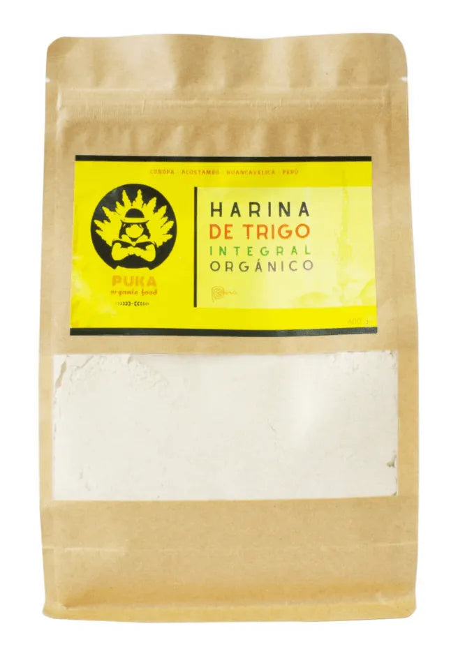 HARINA DE TRIGO INTEGRAL ORGANICO 500 GR - PUKA ORGANIC FOOD
