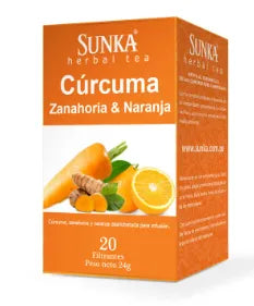 INFUSION DE CURCUMA,ZANAHORIA Y NARANJA X20 SOB - SUNKA