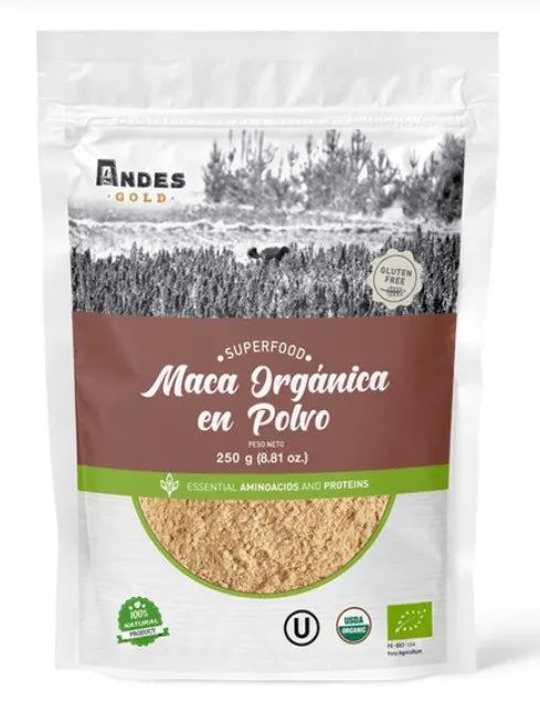 MACA ORGÁNICA GLUTEN FREE 250G ANDES GOLD