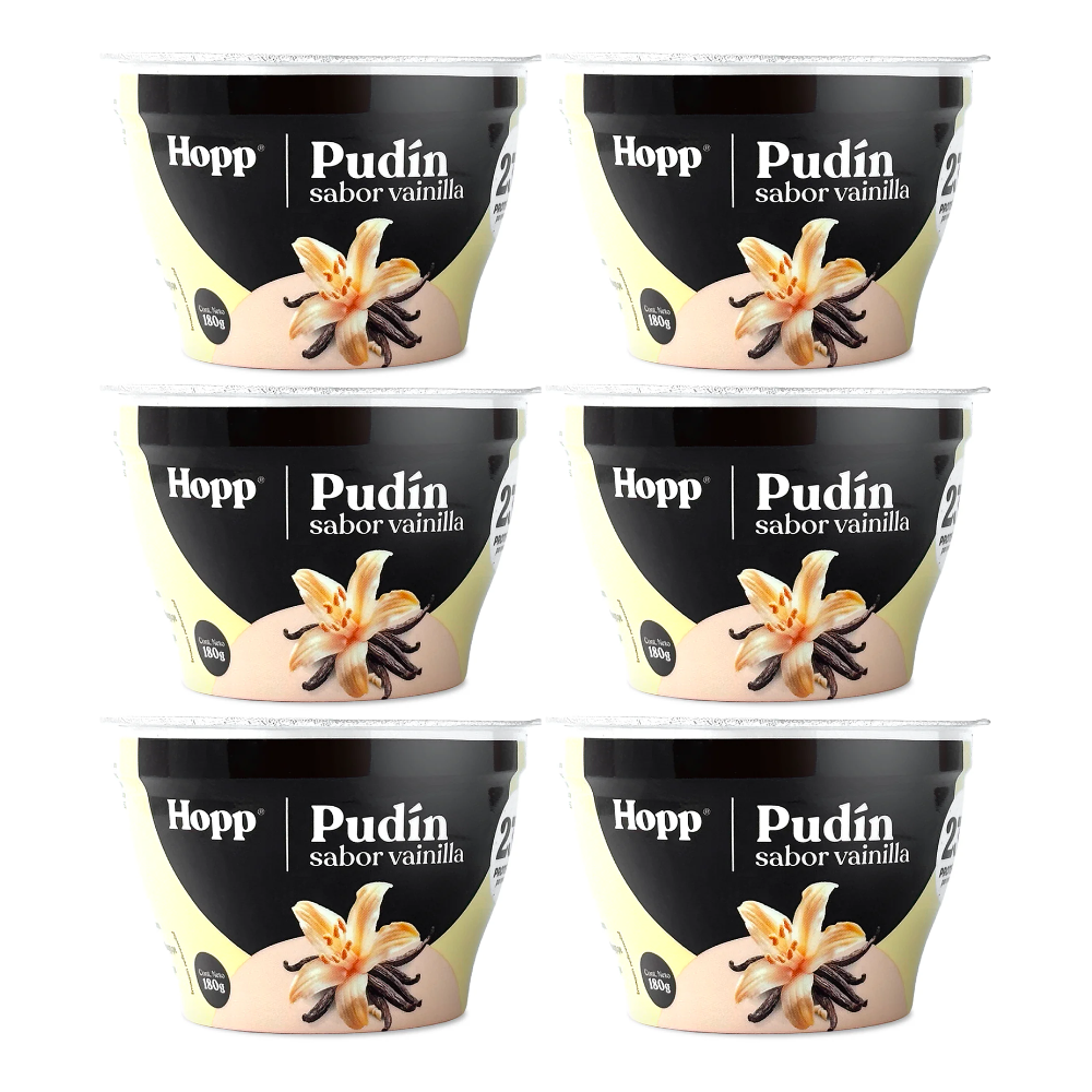 PACK X6 PUDÍN VAINILA  -HOPP