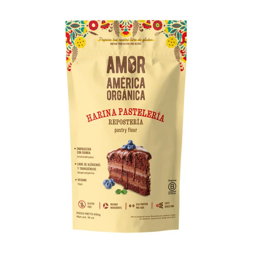 HARINA PREMEZCLADA PARA PASTELERIA Y REPOSTERIA 454 GR - AMERICA ORGANICA