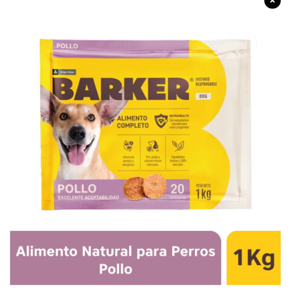 HAMBURGUESA DE POLLO 1 KG 20 UNID. - BARKER
