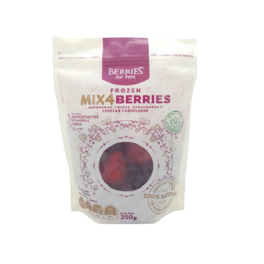 CONGELADO DE MIX 4 BERRIES 350 GR - BERRIES DEL PERÚ