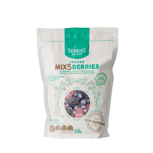 CONGELADOS DE MIX 5 BERRIES 350 GR - BERRIES DEL PERU