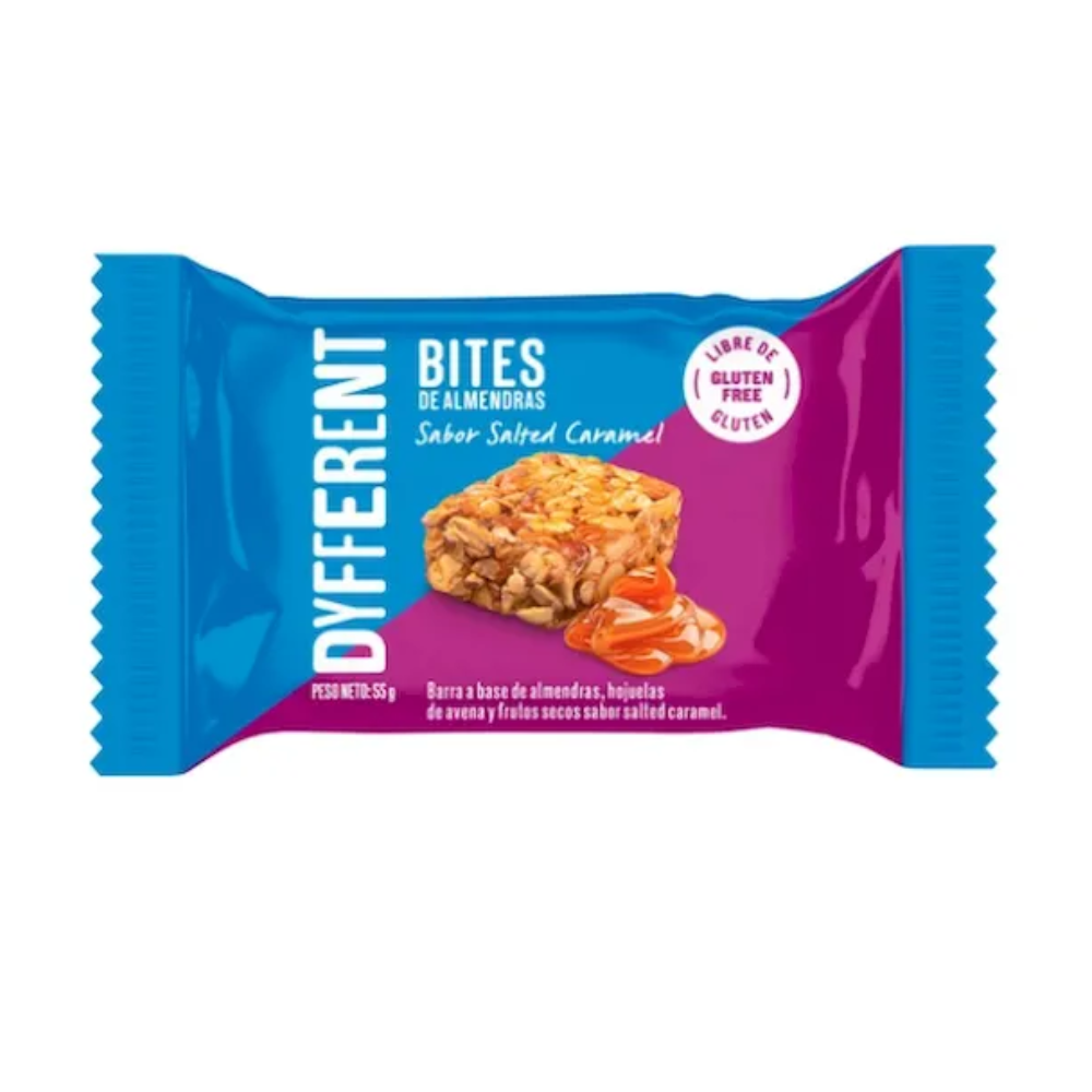 BITES DE ALMENDRA CARAMELO SALADO - DYFFERENT
