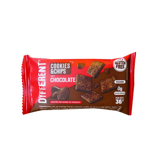 COOKIES Y CHIPS SABOR CHCOCOLATE 36 GR - DYFFERENT