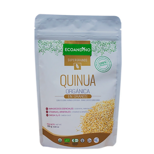 QUINUA  ORGÁNICA  EN  GRANOS 250 GR - ECOANDINO