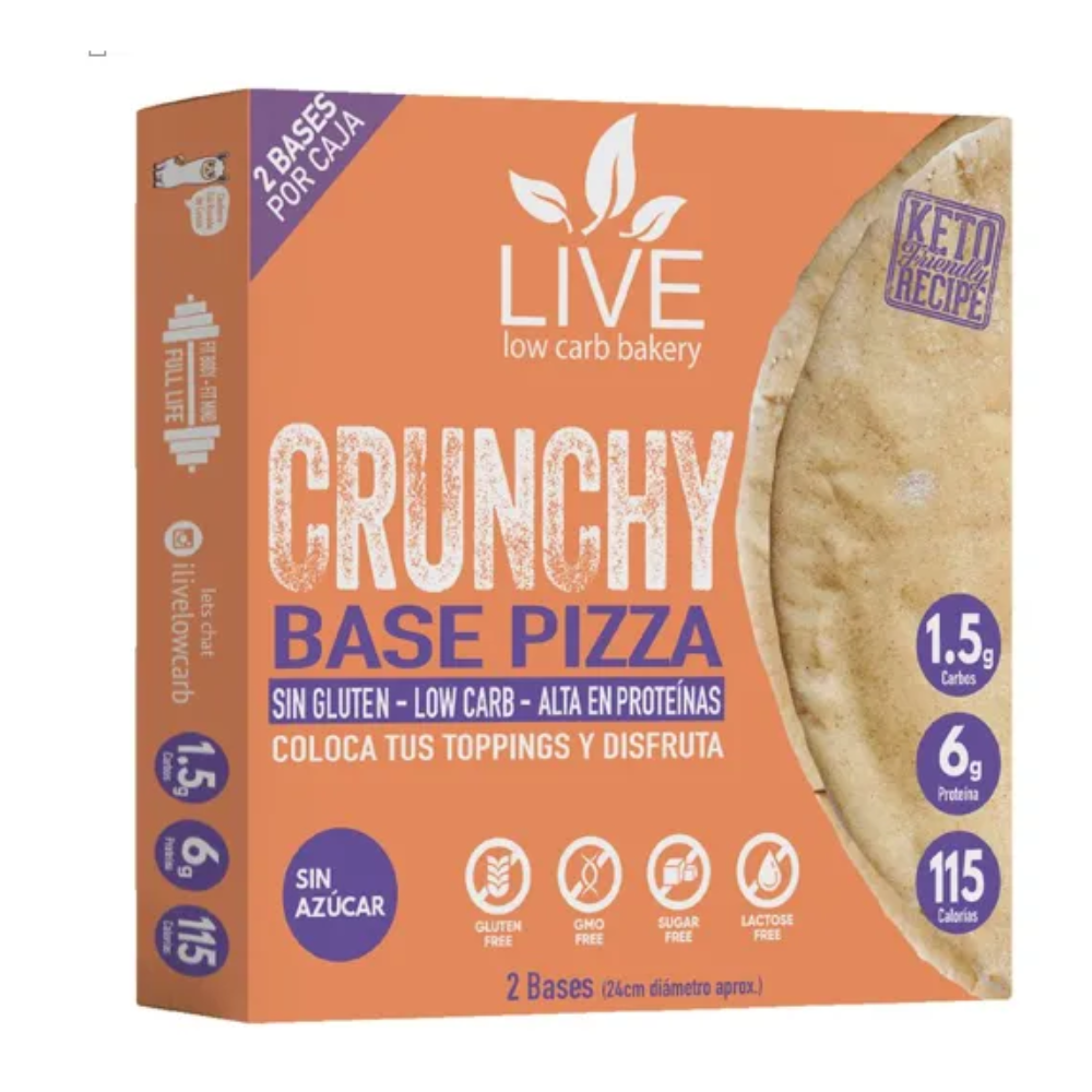 CRUNCHY PIZZA BASE - LIVE LOW CARB BAKERY
