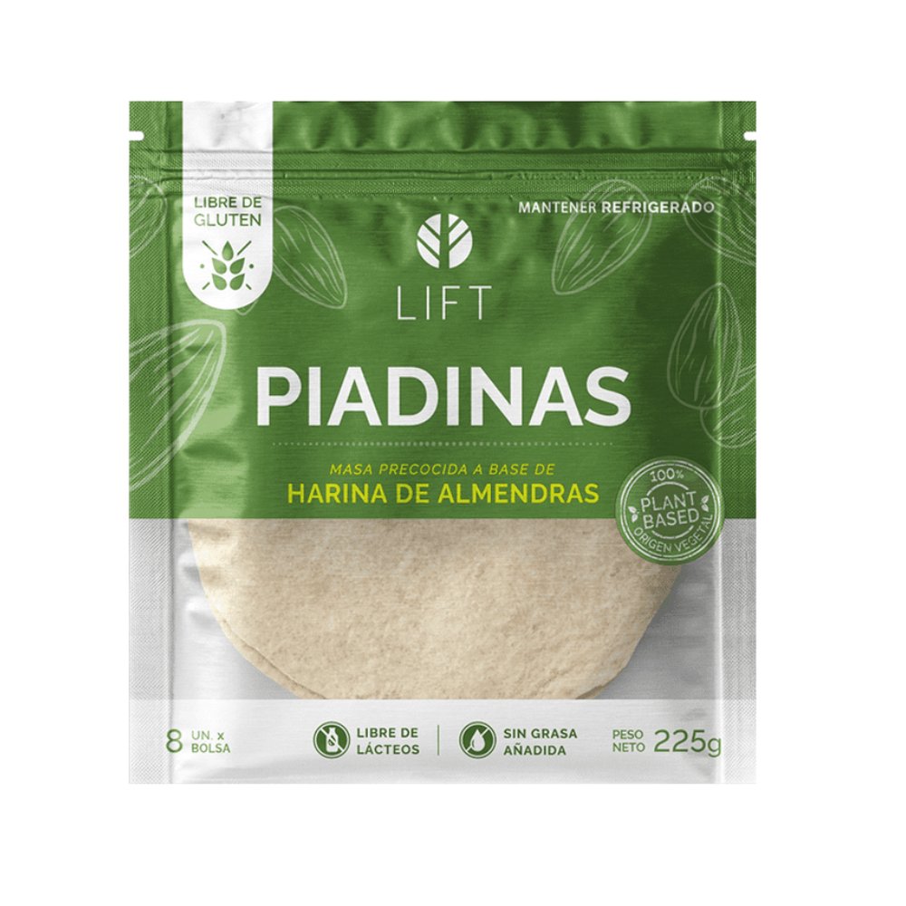 PIADINAS MASA PRECOCIDA BASE DE ALMENDRAS - LIFT