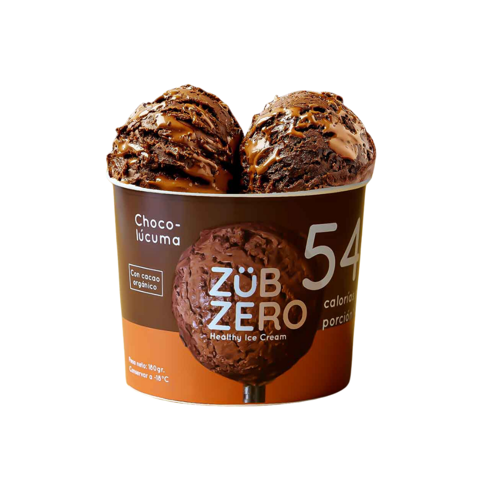 HELADO DE CREMA CHOCOLATE LÚCUMA POTE 500ML- ZUB ZERO
