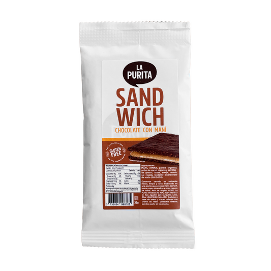 SANDWICH CHOCOLATE CON MANI 35GR - LA PURITA