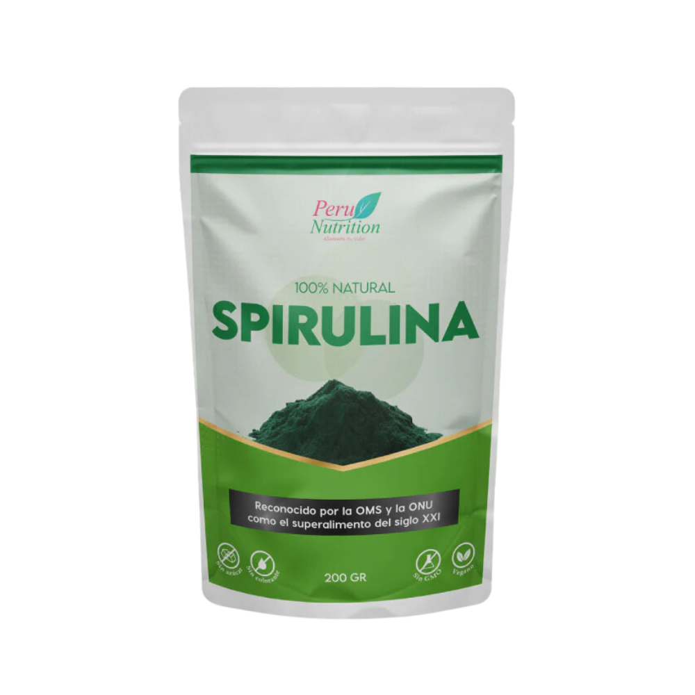 SPIRULINA EN POLVO  200GR - PERU NUTRITION