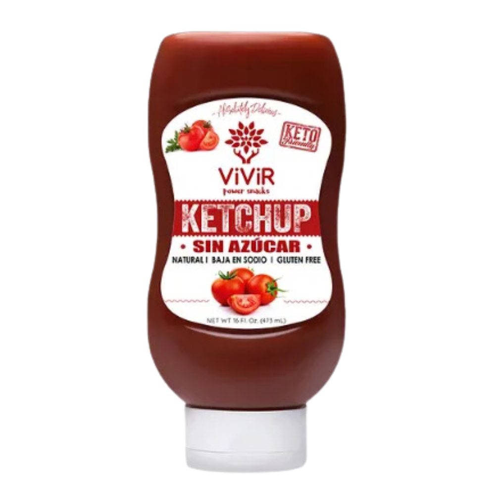 KETCHUP SIN AZUCAR ( DISPENSADOR PLASTICO) 473 ML - VIVIR