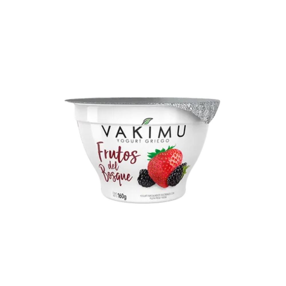 YOGURT GRIEGO FRUTOS DEL BOSQUE  160 GR. - VAKIMU