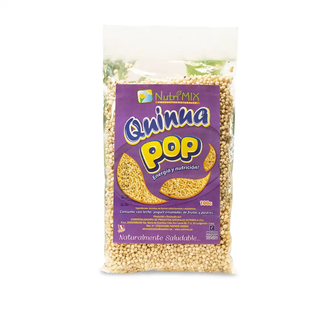 QUINUA POP BOLSA 100 GR - NUTRIMIX