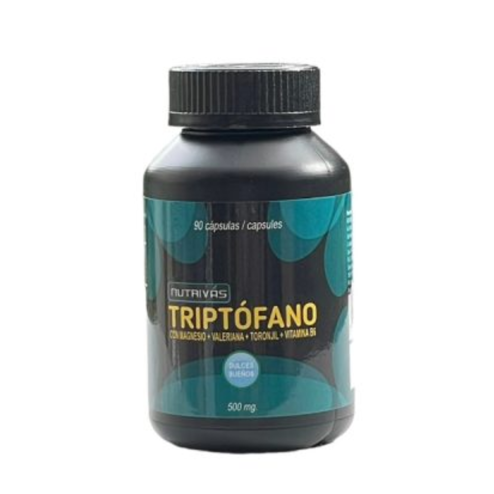 TRIPTÒFANO (DULCES SUEÑOS) 500 MG CON MAGNESIO+VALERIANA+ TORONJIL+VITAMINA B6-NUTRIVAS