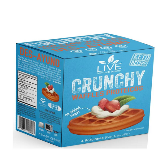WAFFLES PROTEICOS 160GR - LIVE LOW CARB BAKERY