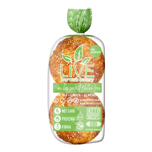 PAN DE HAMBURGUESA 4 UNID. - LIVE LOW CARB BAKERY