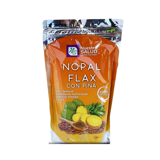 NOPAL FLAX CON PIÑA 454 GR - NUESTRA SALUD