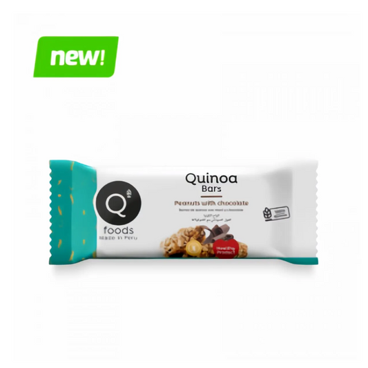 BARRA DE QUINOA MANI Y PASAS 30 GR - QFOODS