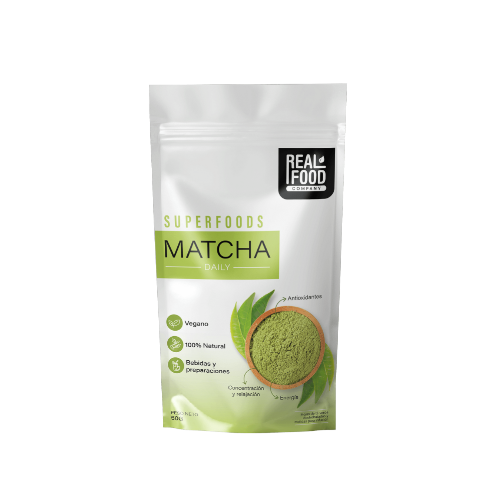 TÉ VERDE EN POLVO MATCHA  TE VERDE MATCHA EN POLVO 50 GR - REAL FOOD