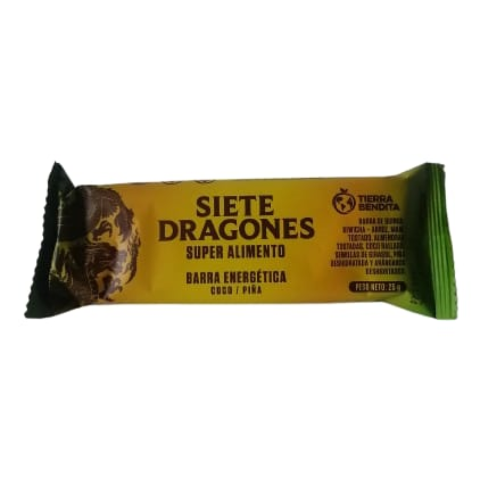 BARRA ENERGETICA COCO/ PIÑA 25 GR - SIETE DRAGONES