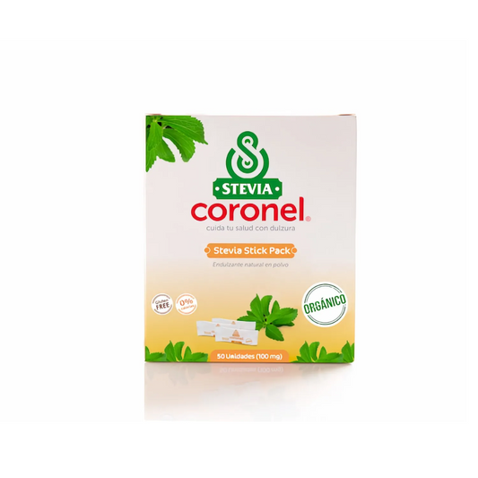 STEVIA CORONEL CAJA 50 SACHETS - STEVIA CORONEL