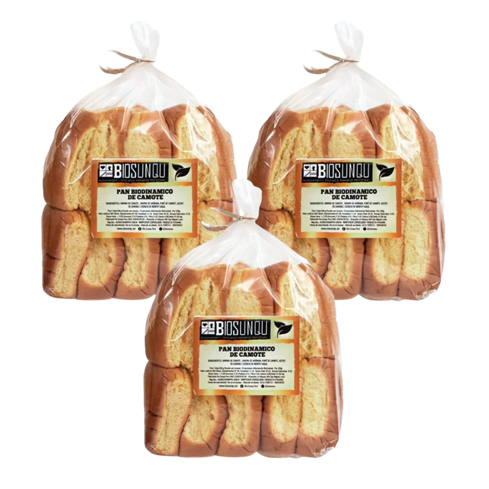 PACK X3 PAN DE CAMOTE -BIOSUNQU