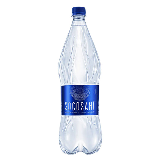 AGUA MINERAL NATURAL CON GAS 1.5 LT SOCOSANI