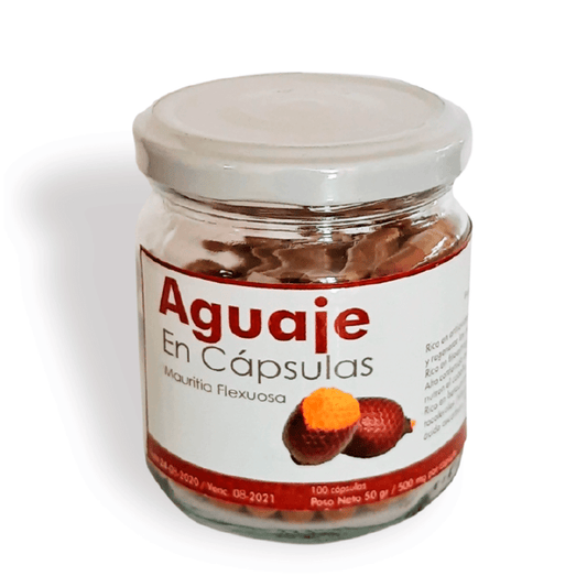 CAPSULAS DE AGUAJE - FRUTOS Y PROCESOS 100 CAPS