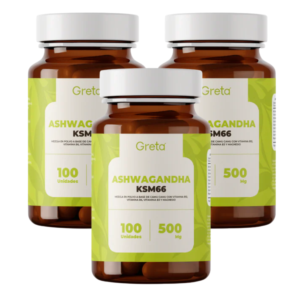 PACK X 3 ASHWAGANDHA KSM 66 -GRETA