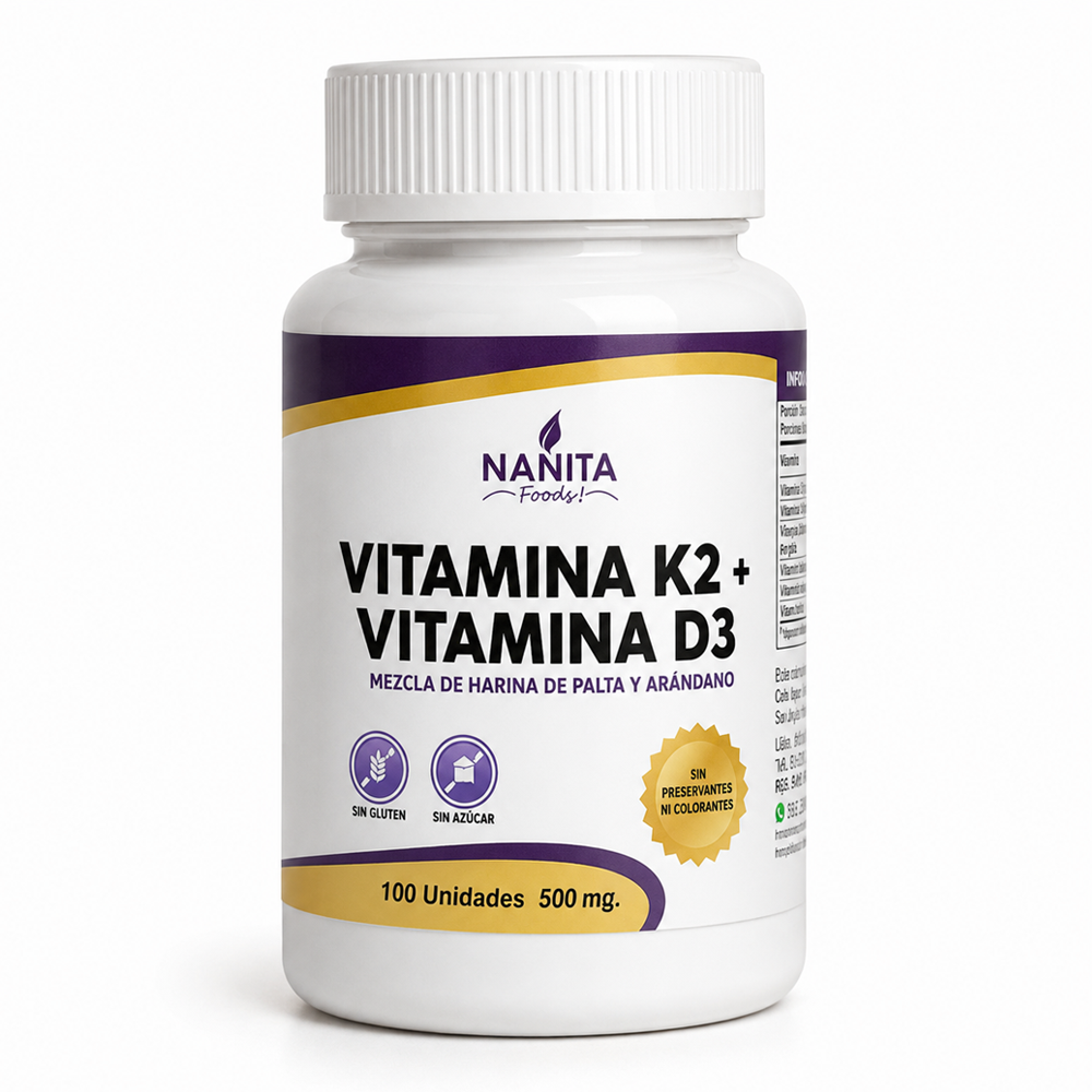 VITAMINA D3+K2 100CAP NANITA FOODS