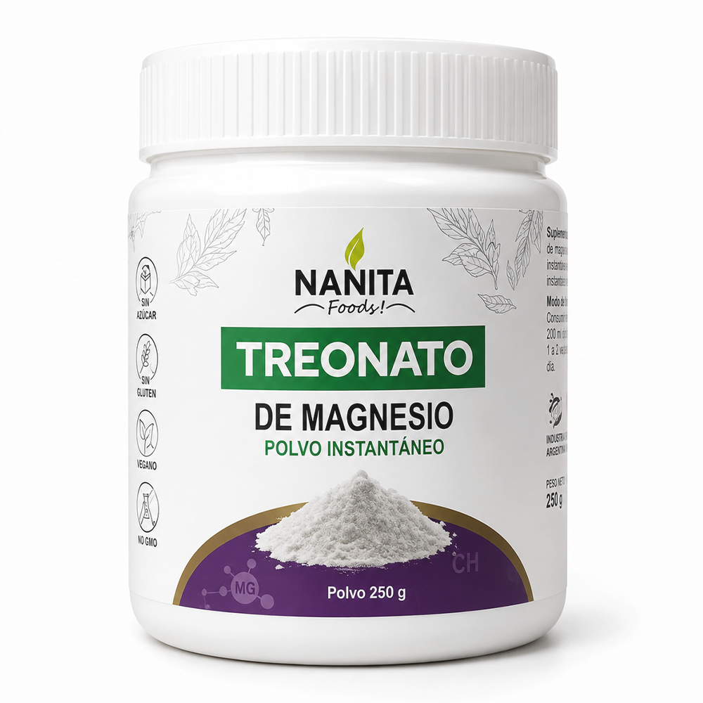 TREONATO DE MAGNESIO POLVO INSTANTANEO 250GR NANITA FOODS