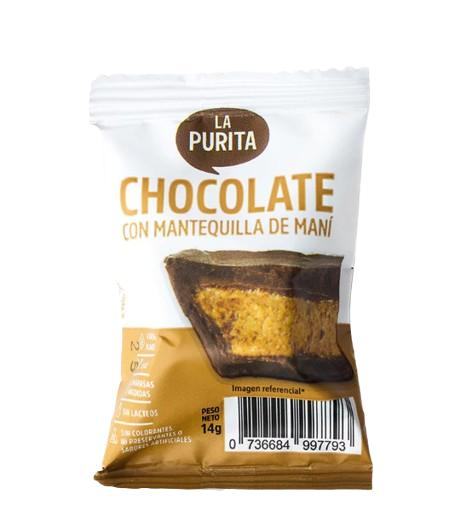CHOCOLATE RELLENO DE MANI - LA PURITA
