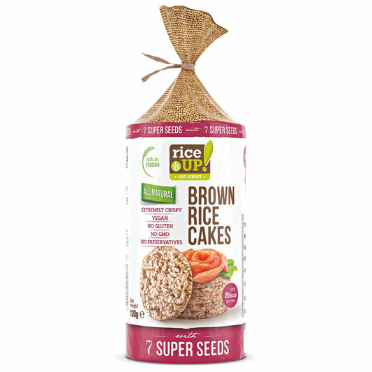 BROWN RICE CAKES 7 SUPER SEEDS 120 GR RICE UP!